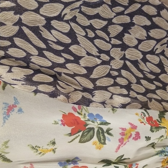 💕CURRENT AIR💕 Floral Combo Mixed Print Shine Midi Dress ~ Medium M NWT - Picture 13 of 16